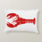 白の深紅のロブスター アクセントクッション (裏面)