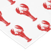 白の深紅のロブスター ショートテーブルランナー (コーナー)