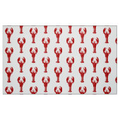 白の深紅のロブスター ファブリック (ファットクウォーター)