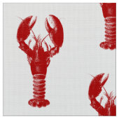 白の深紅のロブスター ファブリック (クローズアップ)