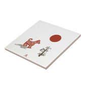 白の漢字犬 タイル (側面)