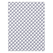 白の濃紺のいかりW/Rope テーブルクロス (正面)