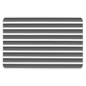 白の灰色および黒のストライプ マグネット (横)