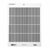 白の灰色および黒のストライプ ラベル (フルシート)