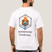 白の炭素吸着Tシャツ Tシャツ (裏面)
