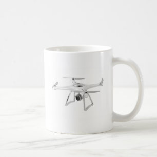 白の無人機 コーヒーマグカップ