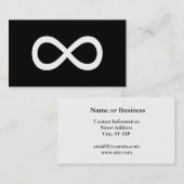 白の無限大シンボル 名刺 (正面/裏面)