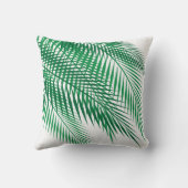 白の熱帯シュロの葉 クッション (裏面)