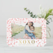 白の甘いハート | バレンタインデーの写真カード シーズンカード (スタンド正面)