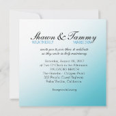 白の砂のヒトデは砂のあなたの名前のための私に尋ねます 招待状 (裏面)