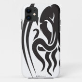 白の種族のCthulhuのiPhone 5/5Sの場合の黒 Case-Mate iPhoneケース (裏面)