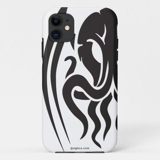白の種族のCthulhuのiPhone 5/5Sの場合の黒 Case-Mate iPhoneケース (裏面)