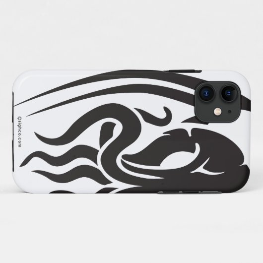 白の種族のCthulhuのiPhone 5/5Sの場合の黒 Case-Mate iPhoneケース (裏面(横))