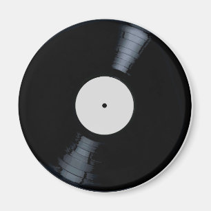 白の空白のレコードラベル マグネット