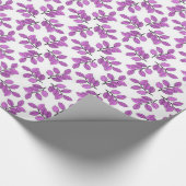 白の紫葉の ラッピングペーパー (角)