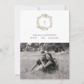 白の結婚フローラエレガントイメージ日付の保存 セーブザデート (正面)