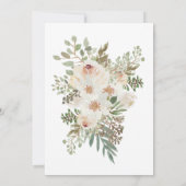 白の結婚フローラエレガントイメージ日付の保存 セーブザデート (裏面)