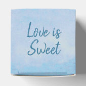 白の結婚リボンハート優先ボックス フェイバーボックス (上部)