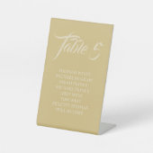 白の結婚Lotusのテーブル番号 台座サイン (正面)