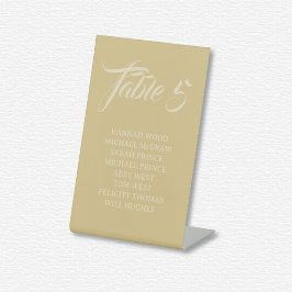 白の結婚Lotusのテーブル番号 台座サイン