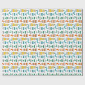 白の絵を描可愛いアートチューブ ラッピングペーパー (フラット)