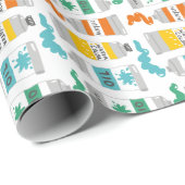 白の絵を描可愛いアートチューブ ラッピングペーパー (ロールコーナー)