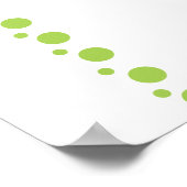 白の緑の円 ポスター (角)