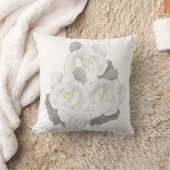 白の美しい白い花 クッション (ブランケット)