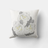 白の美しい白い花 クッション (裏面)