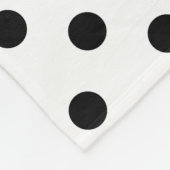 白の背景水玉模様デザイン フリースブランケット (角)