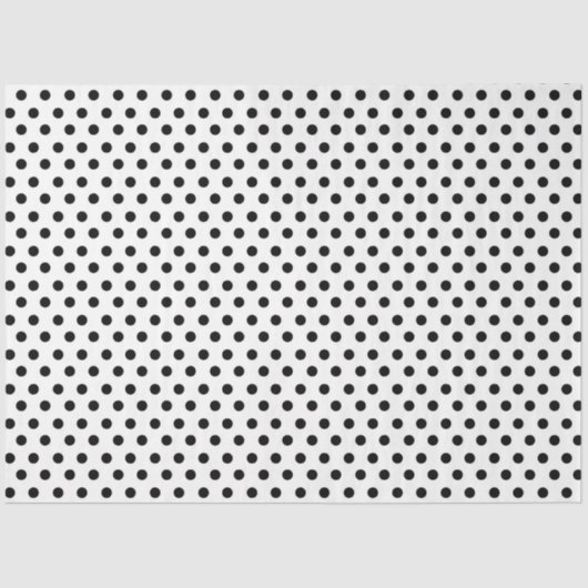 白の背景(黒の水玉模様) 薄葉紙 (正面)