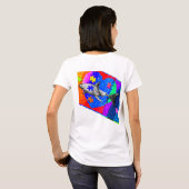 白の自閉症サメ Tシャツ (裏面フル)
