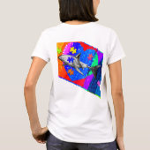白の自閉症サメ Tシャツ (裏面)
