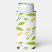 白の茶色と葉緑の スリム缶クーラー (Seltzer正面)