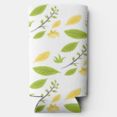 白の茶色と葉緑の スリム缶クーラー (裏面)