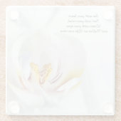 白の蘭 ガラスコースター (裏面)