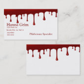 白の血の赤い血の滴り 名刺 (正面/裏面)