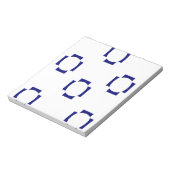 白の装飾形 ノートパッド (回転)