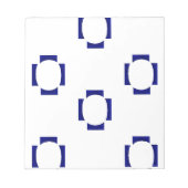 白の装飾形 ノートパッド (正面)