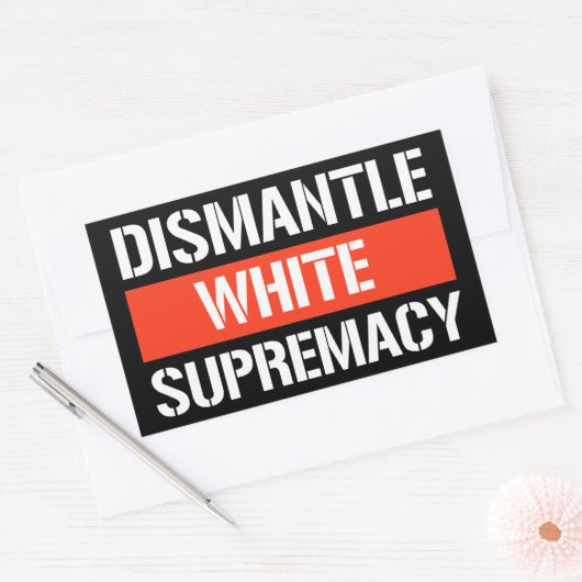 白の覇権を取り除く長方形シール 長方形シール (封筒)