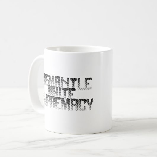 白の覇権を奪う コーヒーマグカップ (正面左)