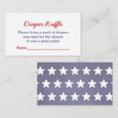 白の赤い青は小さいおむつのラッフルを主演します エンクロージャーカード (正面/裏面)