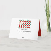 白の赤と緑のダイヤモンド シーズンカード (裏面)