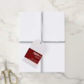 白の赤無地の色プレーン、Aqiqah赤ちゃんシャワー ギフトタグ (より糸付き)