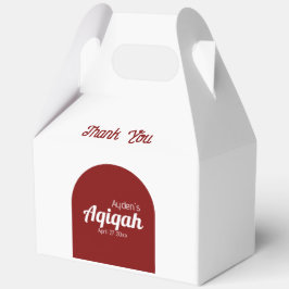 白の赤無地の色プレーン、Aqiqah赤ちゃんシャワー フェイバーボックス