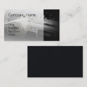 白の速いスポーツ・カー 名刺 (正面/裏面)