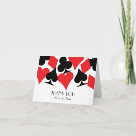 白の運命のラスベガスの結婚式のサンキューカード サンキューカード