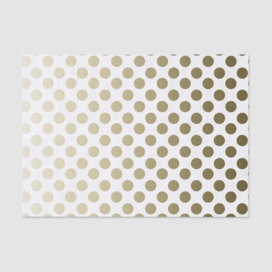 白の金ゴールドの水玉模様 薄葉紙 (正面)