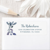 白の青い葉 ラベル (インサイチュ)