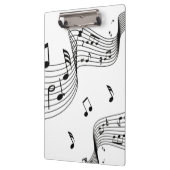 白の音楽ノート クリップボード (左)